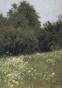 Levitan, Isaak Meadow at the forest edge France oil painting artist